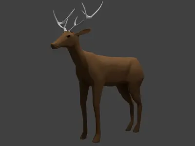 3D Deer model 3D model
