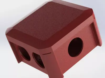 Square electrical junction box 90x90x50mm 3D print model
