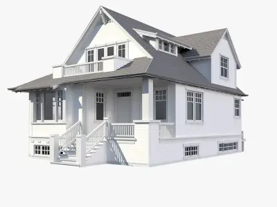 Family House 3D model 7