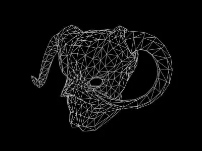 Demonic Helmets Low-poly 3D model