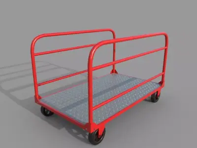 Platform Trolley B Low-poly 3D model