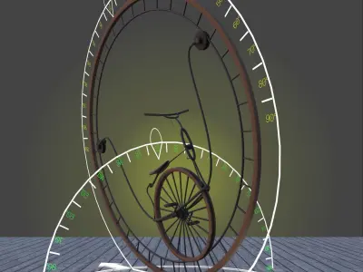 Classic Monowheel Low-poly 3D model