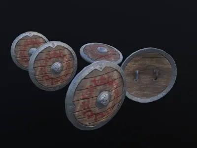 Nomad Shield Low-poly 3D model