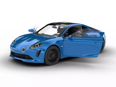Alpine A110S 2020 HQ 3d model 3D model