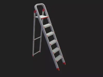 Aluminum Folding - 6 Step Ladder 3D model