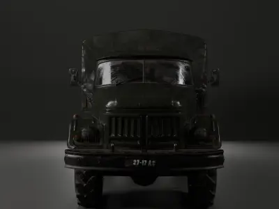Military truck Low-poly 3D model Low-poly
