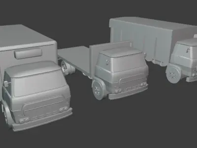Fiat 673 Low-poly 3D model