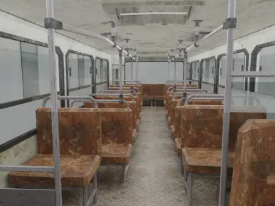 Old bus Low-poly 3D model order
