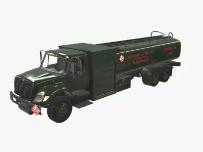  Refueler Green International 7400  Low-poly 3D model