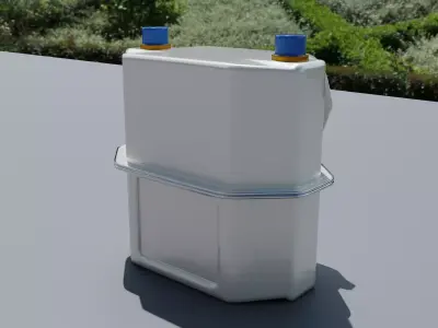 Realistic Industrial Gas Meter - Roastove G4 3D model