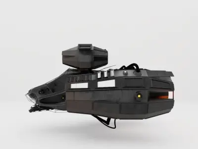 Desert Spaceship - Sci Fi Vehicle Free 3D model