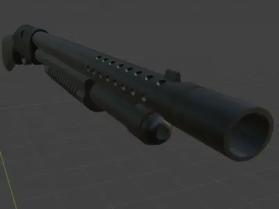 Shot gun blender Free 3D model