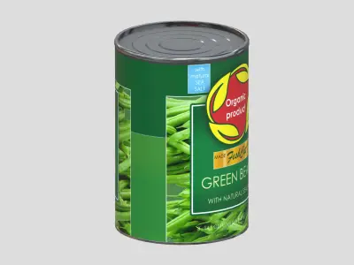 Green Beans Low Poly Low-poly 3D model