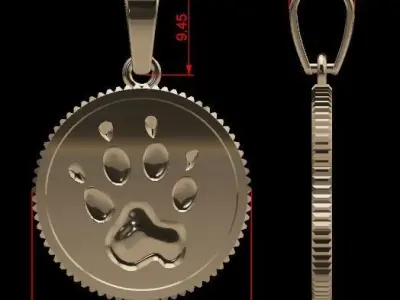 DOG COIN PENDANT 3D print model