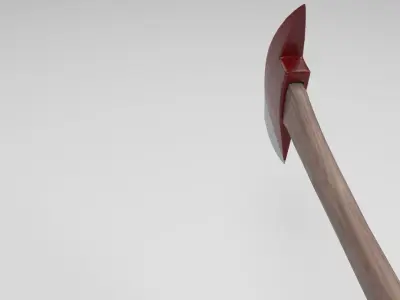Red Axe Free low-poly 3D model