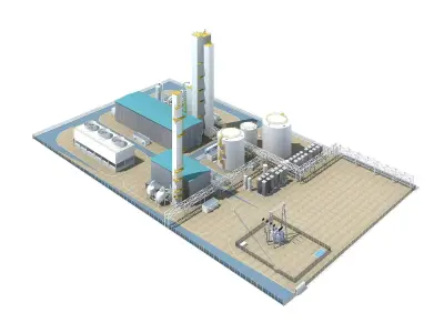 Industry Building 3D model buy