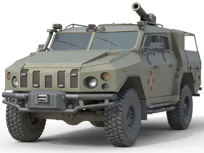 Novator Light Armored Vehicle Low-poly 3D model