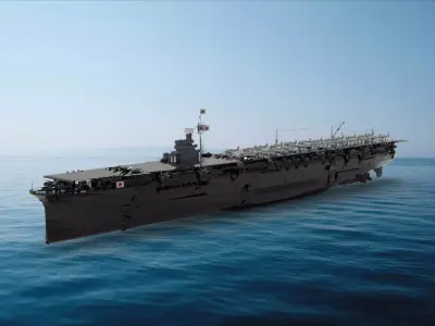 Japanese aircraft carrier Zuikaku 3D model