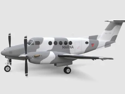 King Air Military Aircraft 3D model