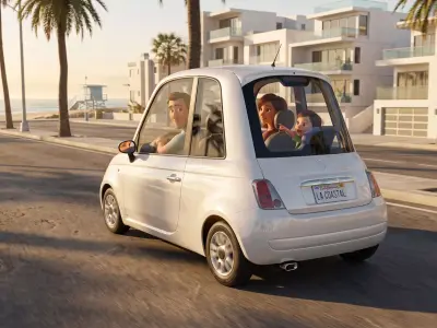 Stylized Compact City Car 3D Model Low-poly 3D model