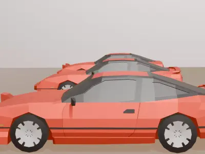 180 SX - Low Poly FREE Free 3D model