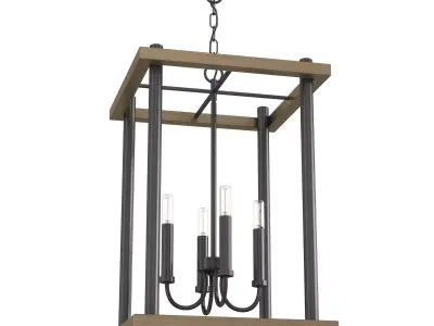 Fontayne Collection Four-Light Antique Bronze  Pendant Light 3D model