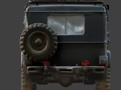 Post Apocalyptic Off Road Jeep 3D Model V06 Low-poly 3D model