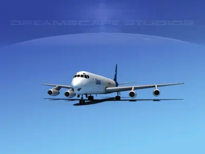 Douglas DC-8-63F Cygnus Air 3D model