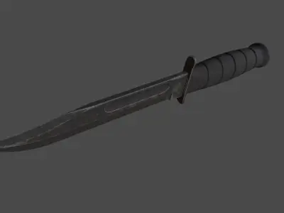 knife 6 Low-poly 3D model