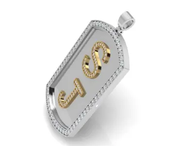 SJ Military Pendant 3213 3D print model
