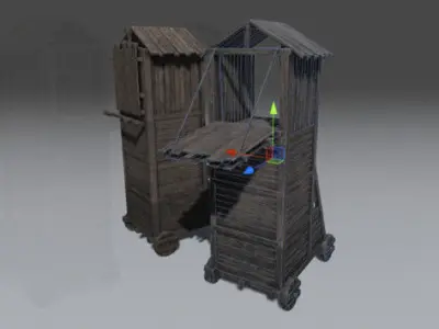 Siege tower Low-poly 3D model purchase