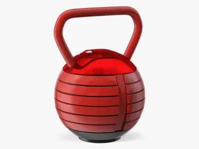 Adjustable Kettlebell Red 3D model
