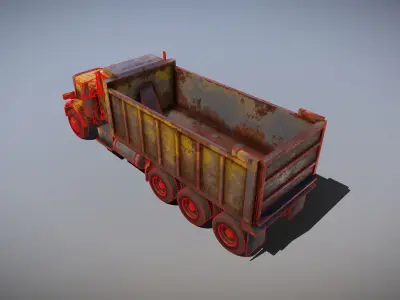 American Tri-Axle Dump Truck 3D model