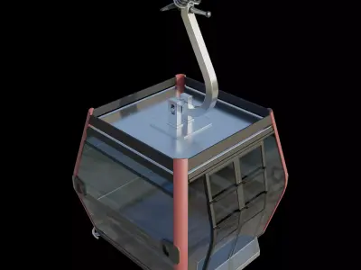 Gondola Lift Low-poly 3D model purchase