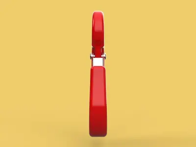 RED EYE HOOK FORGED SINGLE LIFTING CRANE TON HOIST WINCH LATCH 3D model