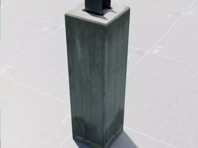 E10s Concrete-Pillar 01 3D model