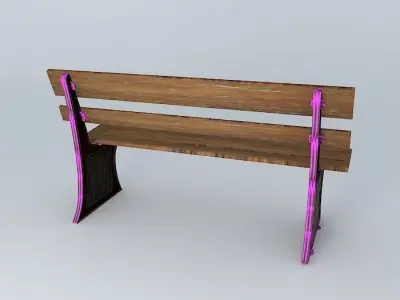 Eco Rail Track GWR Platform Bench Dummy Old Steam Days Free 3D model