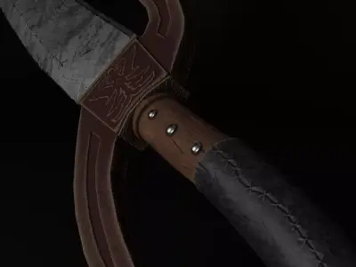 one handed sword PBR low-poly Low-poly 3D model