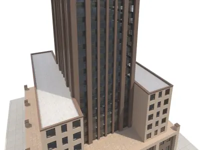 Commercial Building-015 Office Tower 3D model