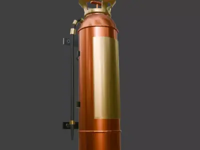 Fire Extinguisher Low-poly 3D model 3