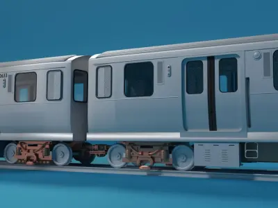 Chicago L Subway train 3D model