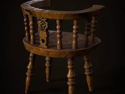 HOBBIT THONET CHAIR - VINTAGE - CLASSIC - RUSTIC - ANTIQUE 3D print model