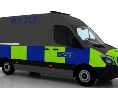 Mercedes Benz Sprinter L2H2 2015 England Police Prison EU 3D model