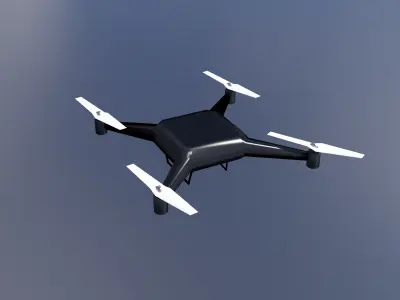 Stylized drone-game ready-blender fbx Low-poly 3D model