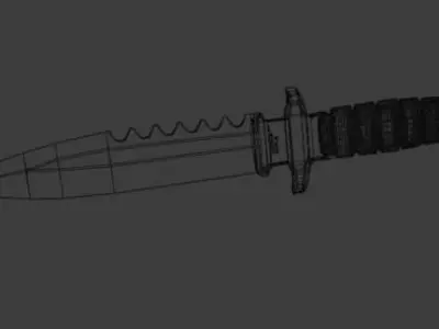 Knife the Black Raven Low-poly 3D model