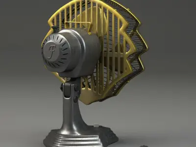 Art Deco Desk 1920s 3D model