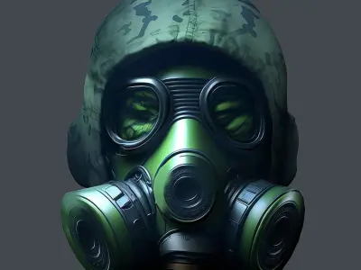 Helmet 3d model military combat Military Low-poly Low-poly 3D model 26