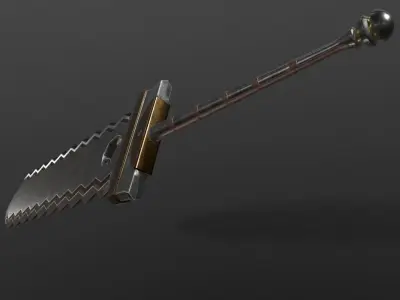 Greatsword fantasy Low-poly 3D model