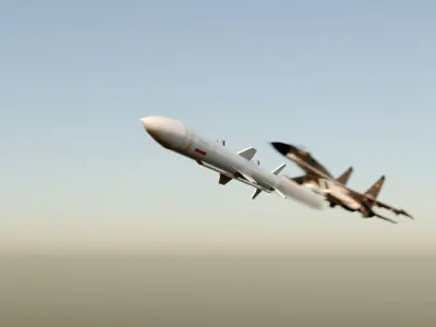 PL-15 Air to Air Missile Low-poly 3D model