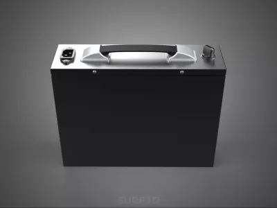 MOBILE ELECTRIC LITHIUM ION BATTERY PACK SUITCASE HANDLE CASING 3D model
